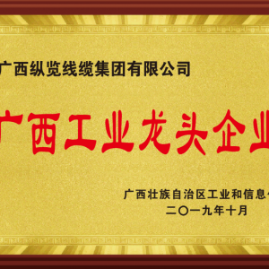 喜訊 | 縱覽線纜集團榮獲“廣西工業(yè)龍頭企業(yè)”榮譽稱號